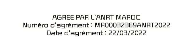 2026 Kia Tasman Declaration of Conformity for Morocco image. The image displays the text 'AGREE PAR L'ANRT MAROC', approval number 'MR00032369ANRT2022', and date '22/03/2022'. It explains the radio frequency compliance certification details for the Moroccan market.
