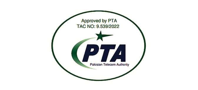 2026 Kia Tasman Pakistan Telecom Authority (PTA) approval logo image. The oval seal displays the text 'Approved by PTA' and 'TAC NO: 9.539/2022' above the stylized 'PTA' acronym with a star and crescent graphic. This confirms the vehicle's compliance with Pakistan's telecommunication regulations.