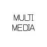 2026 Kia Tasman Multimedia icon. The image displays the text 'MULTI' stacked above 'MEDIA'. This symbol identifies the fuse protecting the multimedia system circuits.