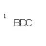 2026 Kia Tasman BDC symbol icon. The image displays the text 'BDC'. This symbol identifies the Body Domain Controller in the driver's side fuse panel.