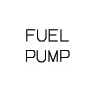 2026 Kia Tasman Fuel Pump fuse symbol icon. The text 'FUEL PUMP' is written in uppercase letters on two lines. Identifies the fuel pump fuse in the engine compartment fuse panel.