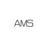 2026 Kia Tasman AMS symbol icon. The text 'AMS' is displayed in black letters. Identifies the AMS fuse in the engine compartment fuse panel.