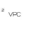 2026 Kia Tasman VPC symbol icon. The text 'VPC' is displayed with a small number 2 inside a square outline at the top left. This symbol identifies the VPC fuse in the engine room junction block.