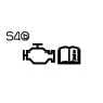 2026 Kia Tasman S4 fuse symbol icon. The image displays an engine outline and an open book symbol with the letter 'i', labeled with 'S4' text. Identifies the S4 fuse in the engine compartment fuse panel.
