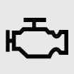 2026 Kia Tasman Malfunction Indicator Lamp icon. It displays a black outline of an engine block symbol. This light illuminates to indicate a malfunction in the engine or emission control system.