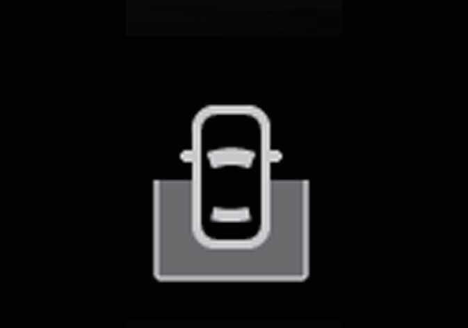 2026 기아 타스만 전방 사이드 뷰 아이콘입니다. 차량을 위에서 내려다본 실루엣 하단을 감싸는 'U'자 형태의 회색 영역이 표시되어 있습니다. 서라운드 뷰 모니터에서 차량의 전방 측면을 확인하는 뷰 모드를 선택하는 기능을 설명합니다.